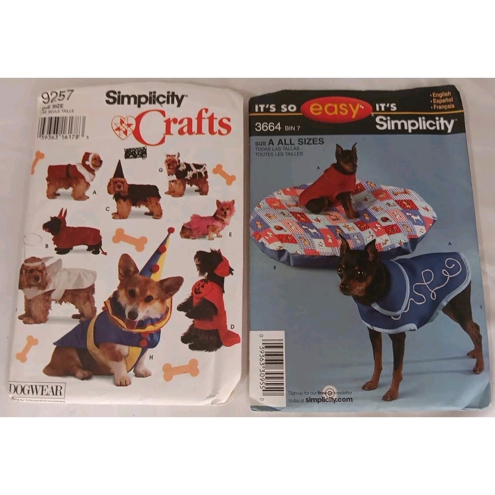 Dog Sewing Patterns‎ Seasonal Costumes Coat Pet Bed Various Sizes See Photos